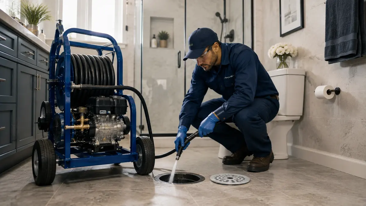Bathroom Drain Hydro Jetting in San Rafael