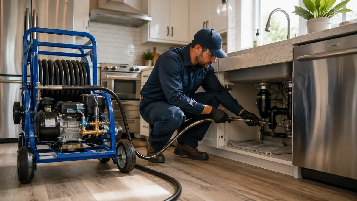 Kitchen Drain Hydro Jetting in San Rafael