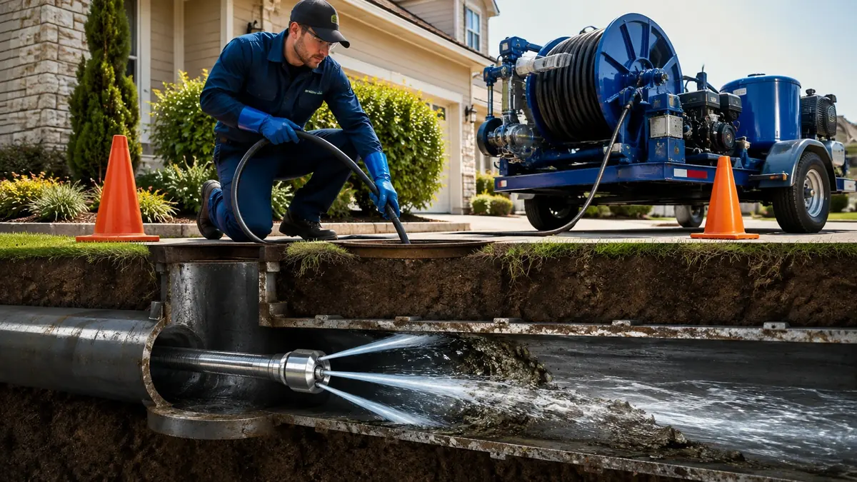 Main Sewer Line Hydro Jet Cleaning in San Rafael