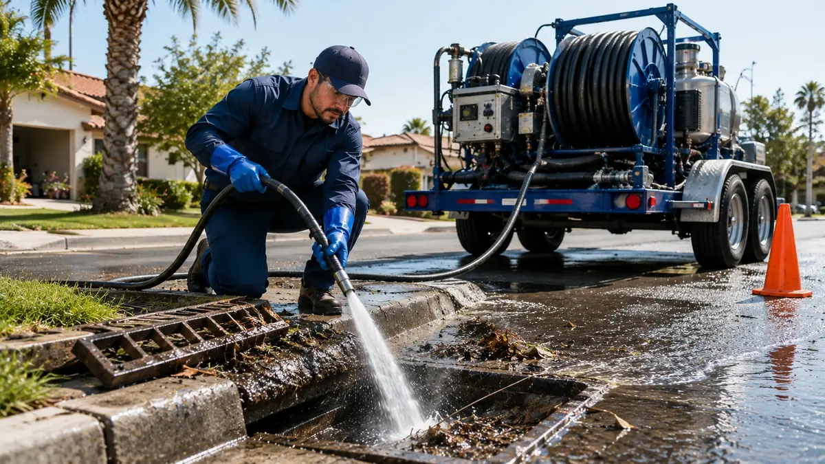 Storm Drain Hydro Jet Cleaning in San Rafael