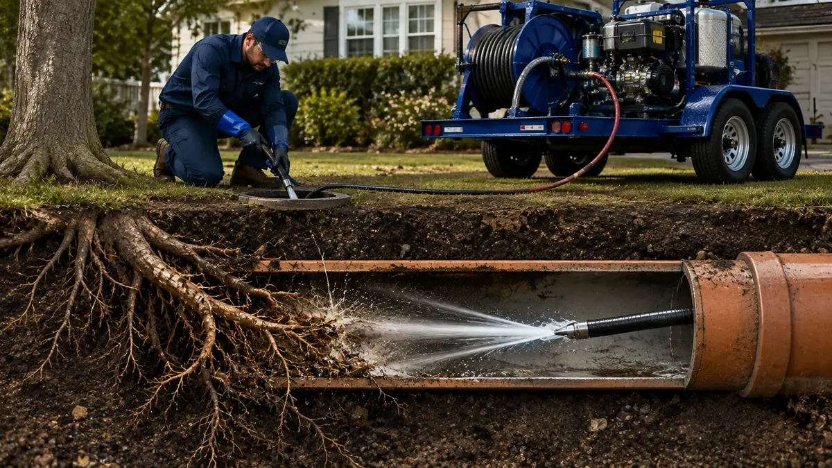 Tree Root Removal with Hydro Jetting in San Rafael